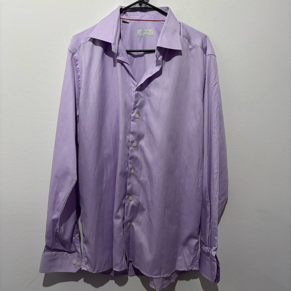 ETON Contemporary Dress Shirt Size Purple Size 17/43